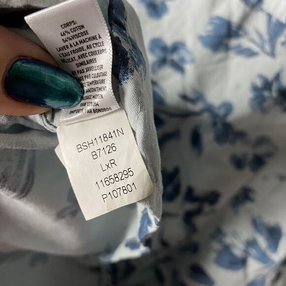 Bonobos Riviera Cabana Shirt Grey Daylight Floral Men's Large Button Up Casual - Picture 6 of 7